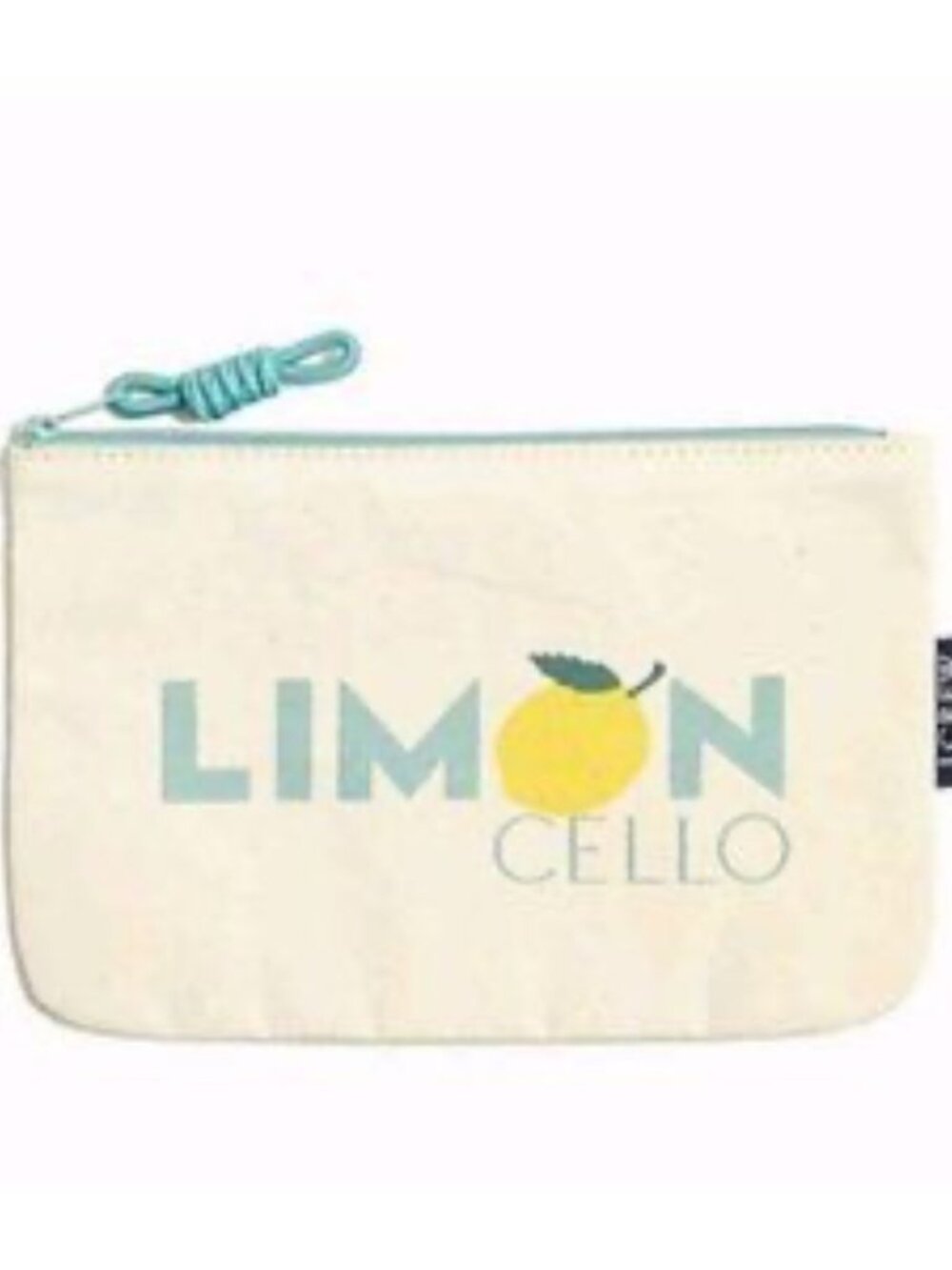J.CREW Factory Limoncello Lemon Canvas Zipper Pouch NEW - Picture 3 of 3